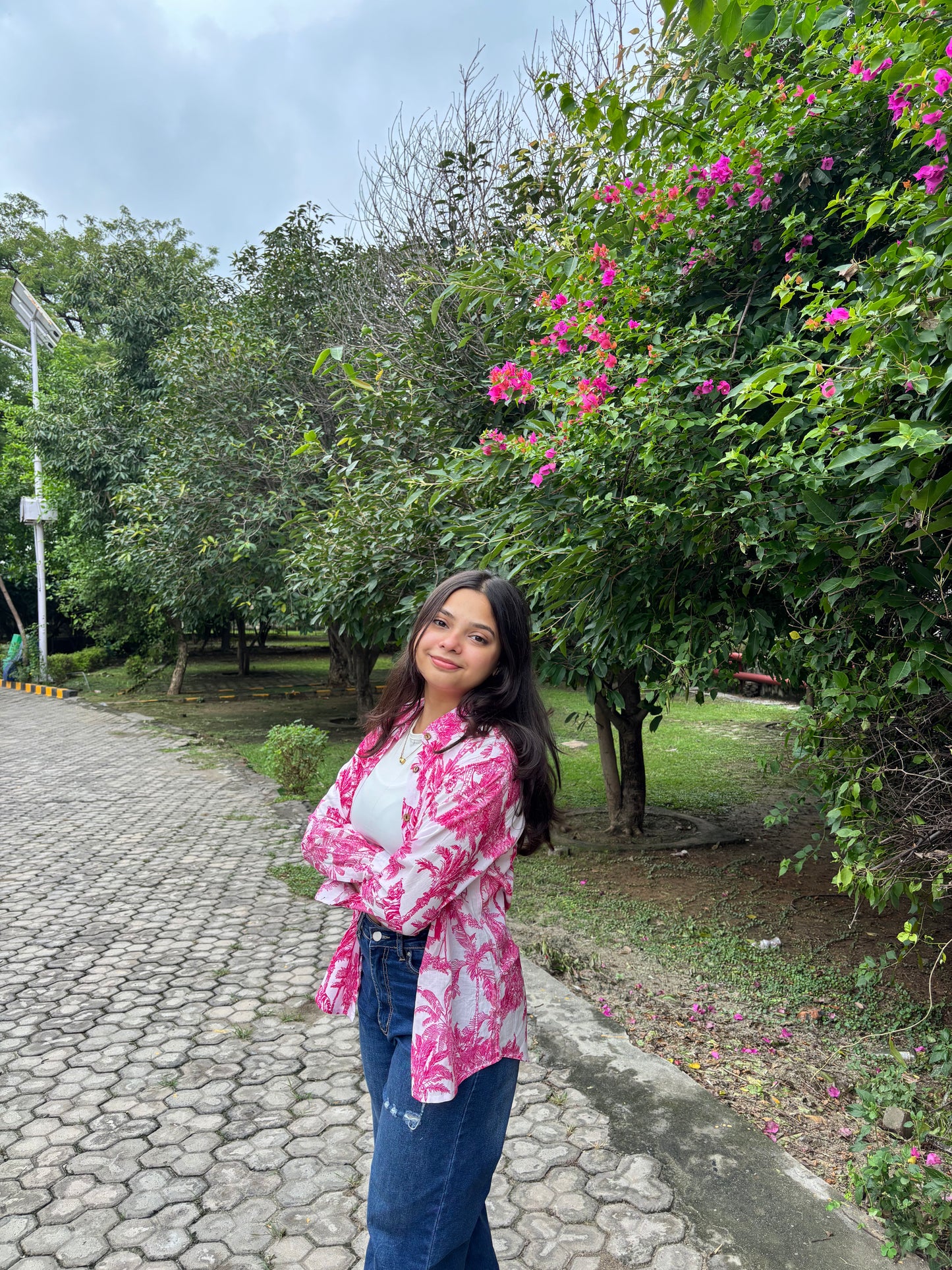 Pink Porcelain Print Shirt