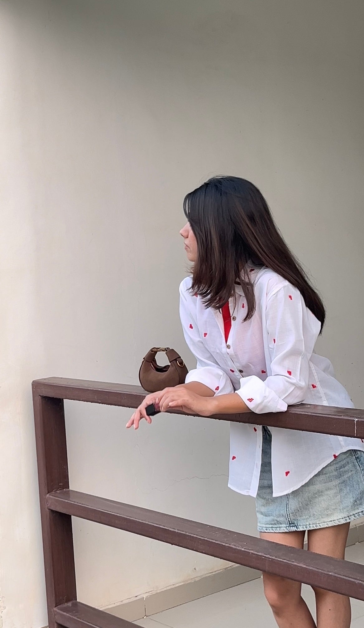 Hearts Embroidered Shirt