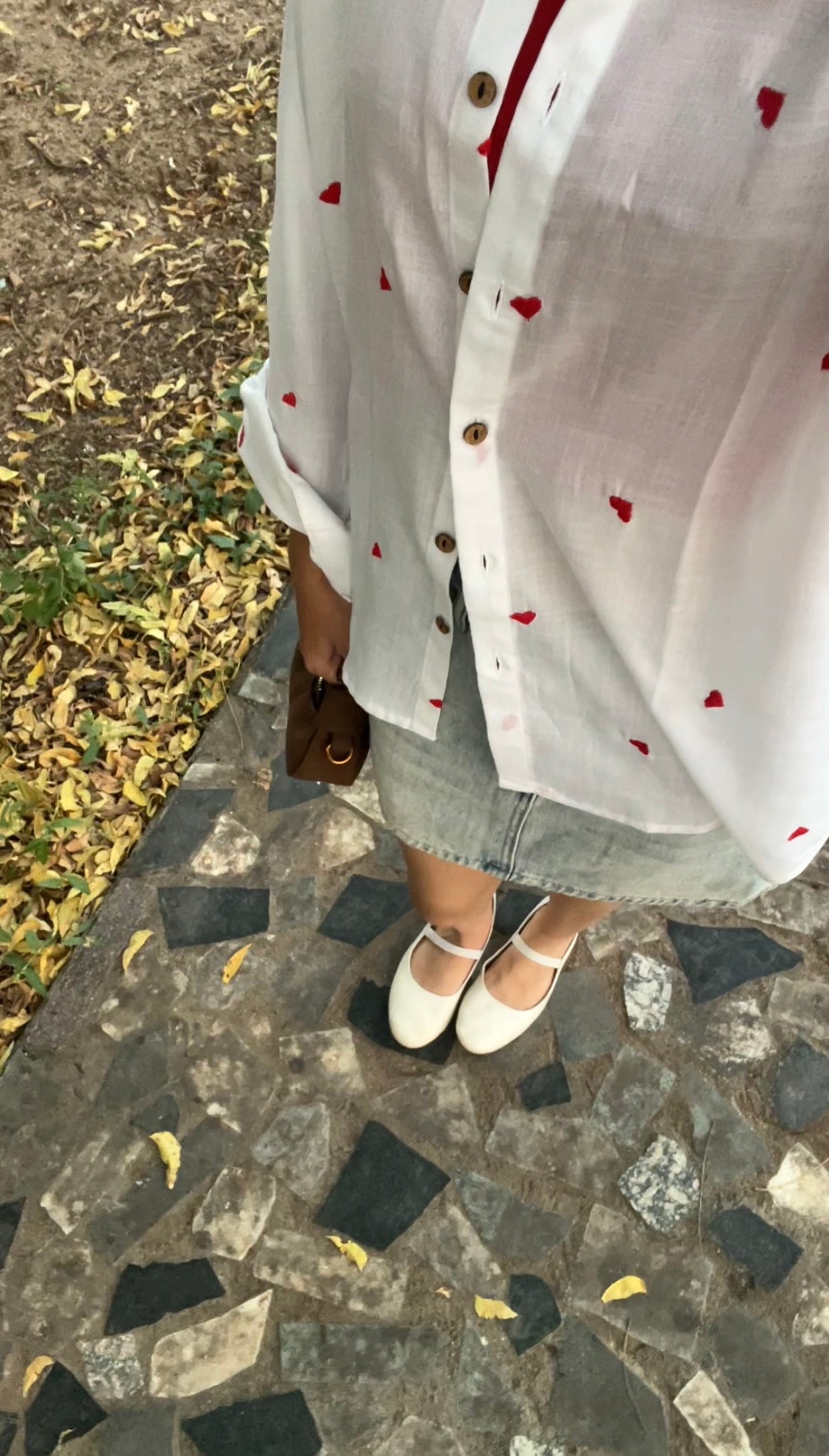 Hearts Embroidered Shirt